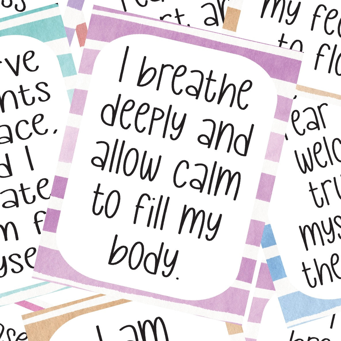 Daily Mindfulness & Self-Care Affirmation Cards - Digital Download
