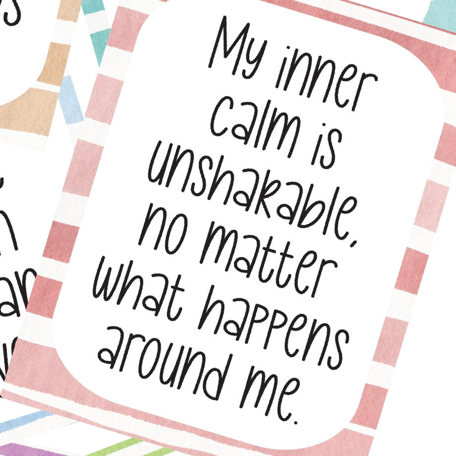 Daily Mindfulness & Self-Care Affirmation Cards - Digital Download