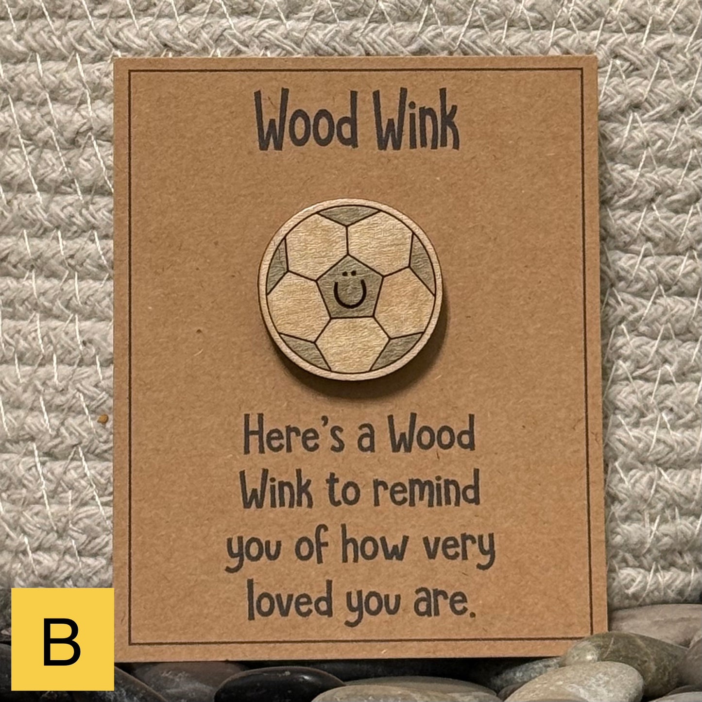 Wood Wink Sports Ball Hug Card Gift