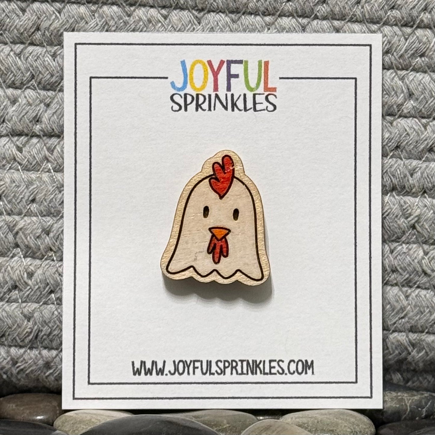 Wood Chicken Magnet, Handcrafted