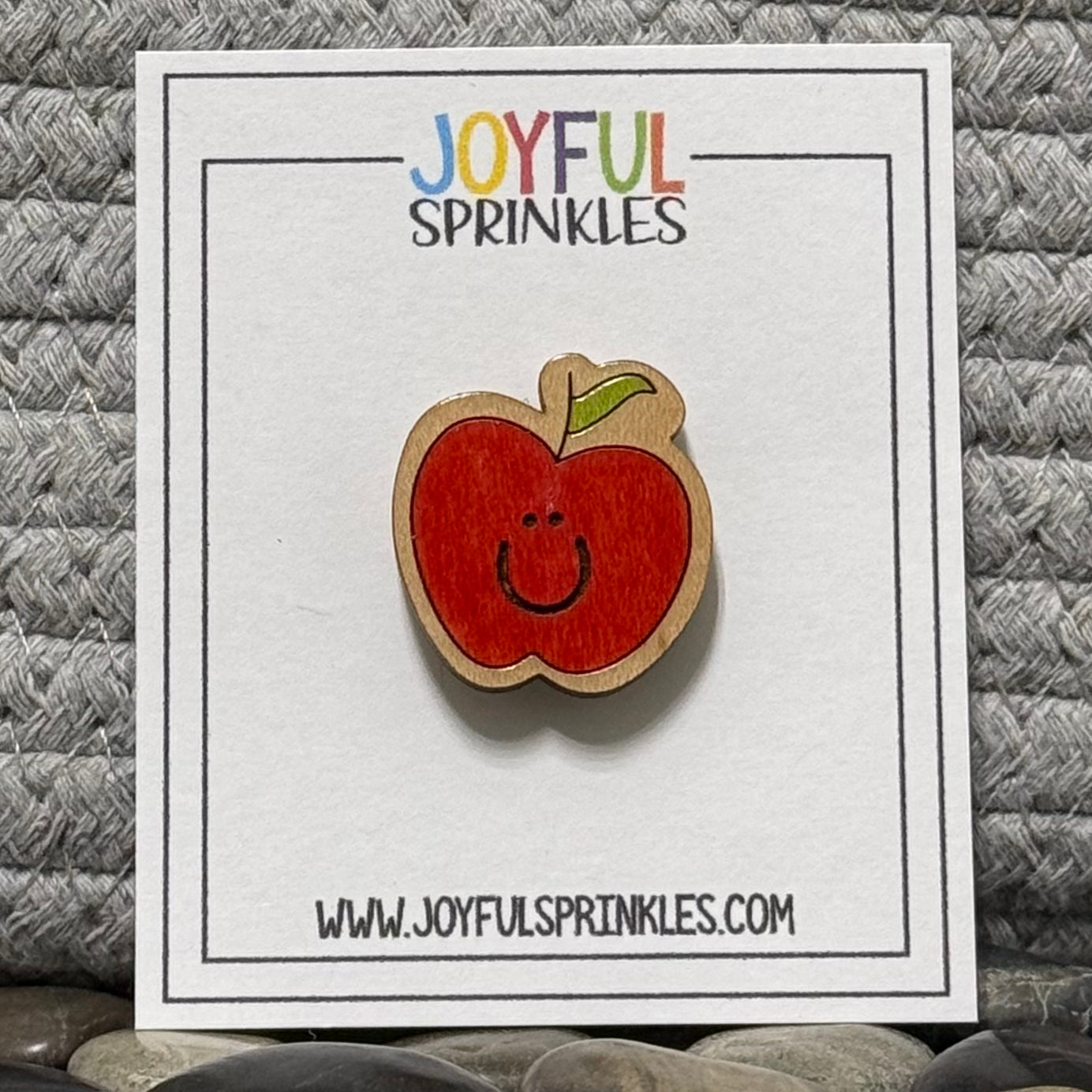 Wood Apple Magnet, Handcrafted