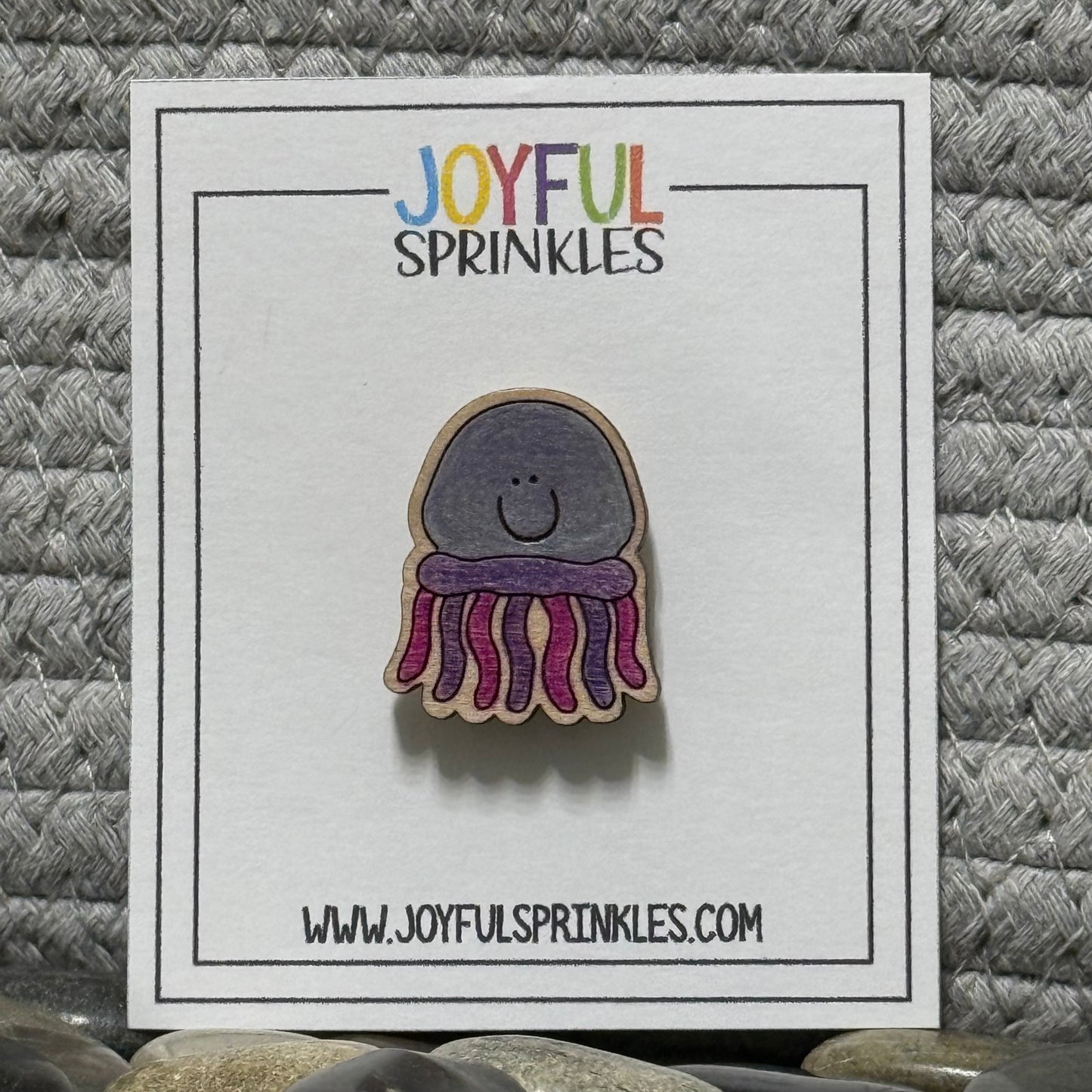 Wood Octopus Magnet, Handcrafted