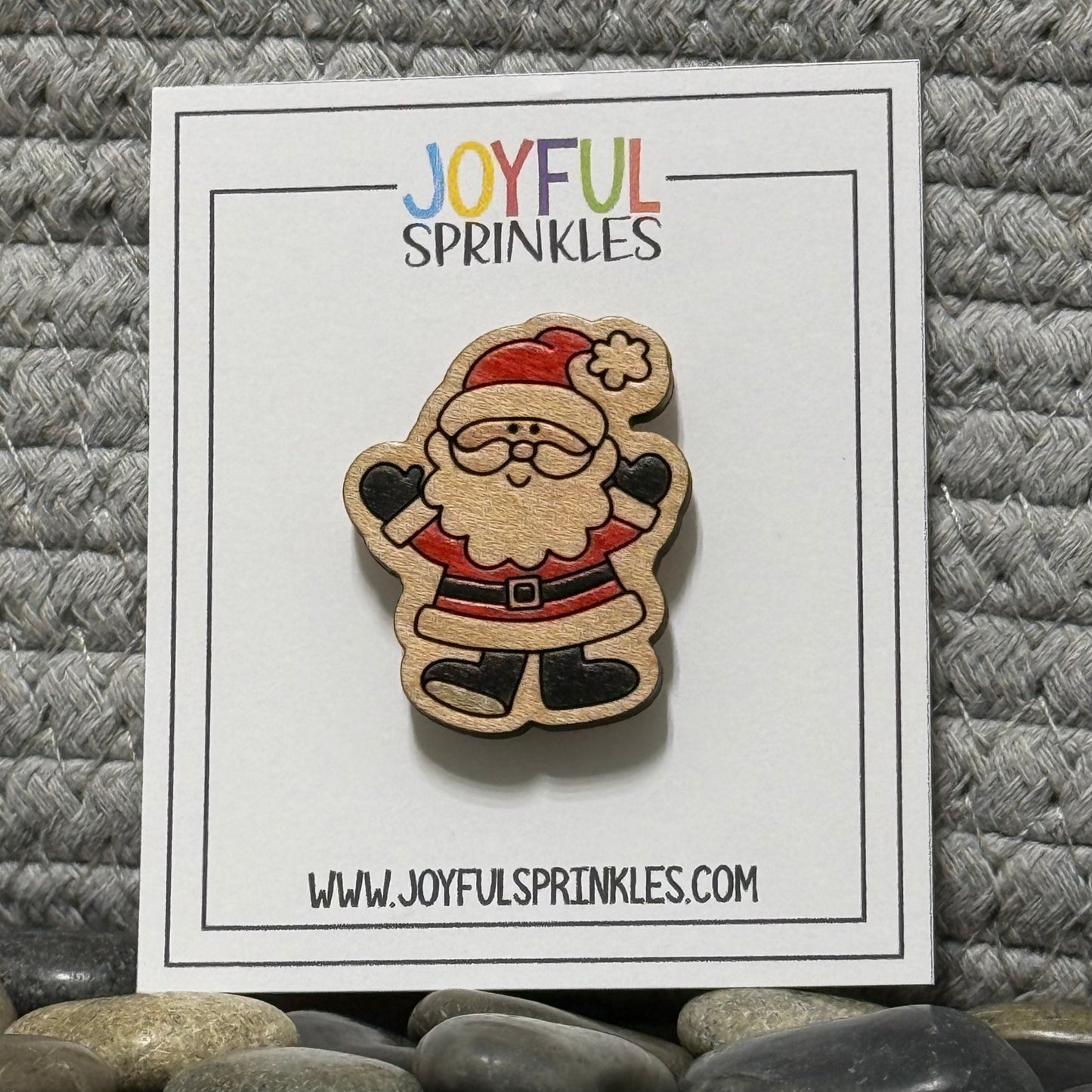 Wood Santa Claus Magnet, Handcrafted