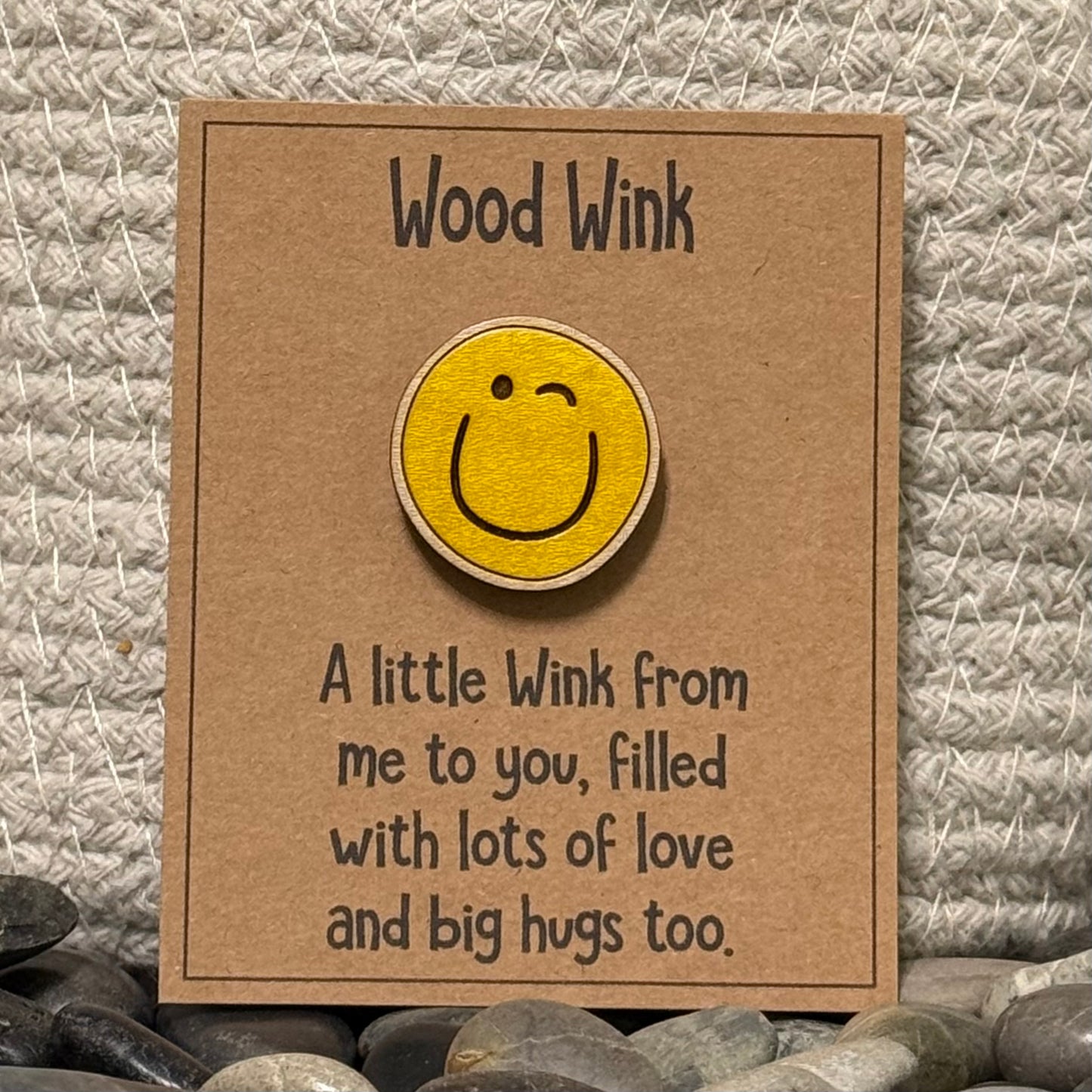 Wood Wink Happy Wink Hug Card