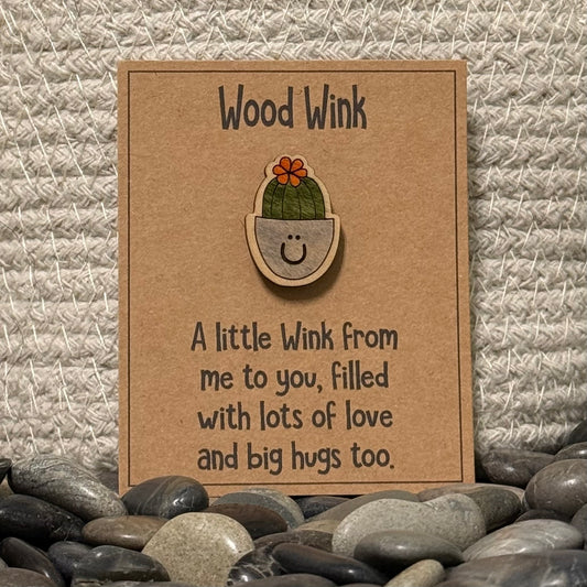 Wood Wink Cactus Hug Card