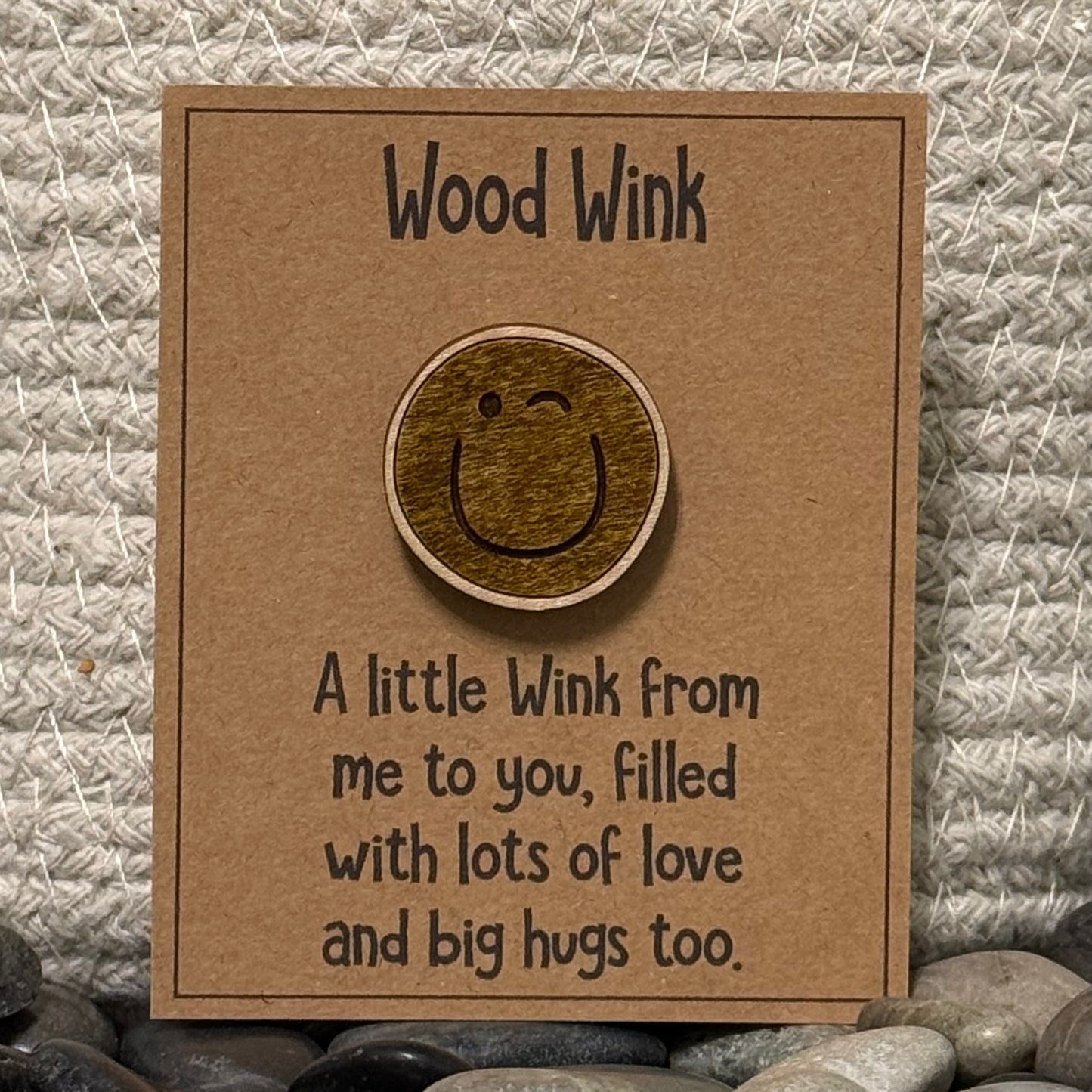 Wood Wink Happy Wink Hug Card