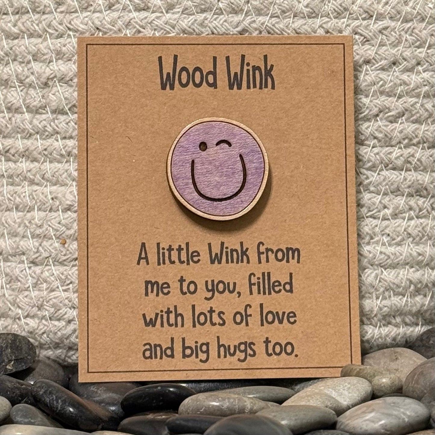 Wood Wink Happy Wink Hug Card