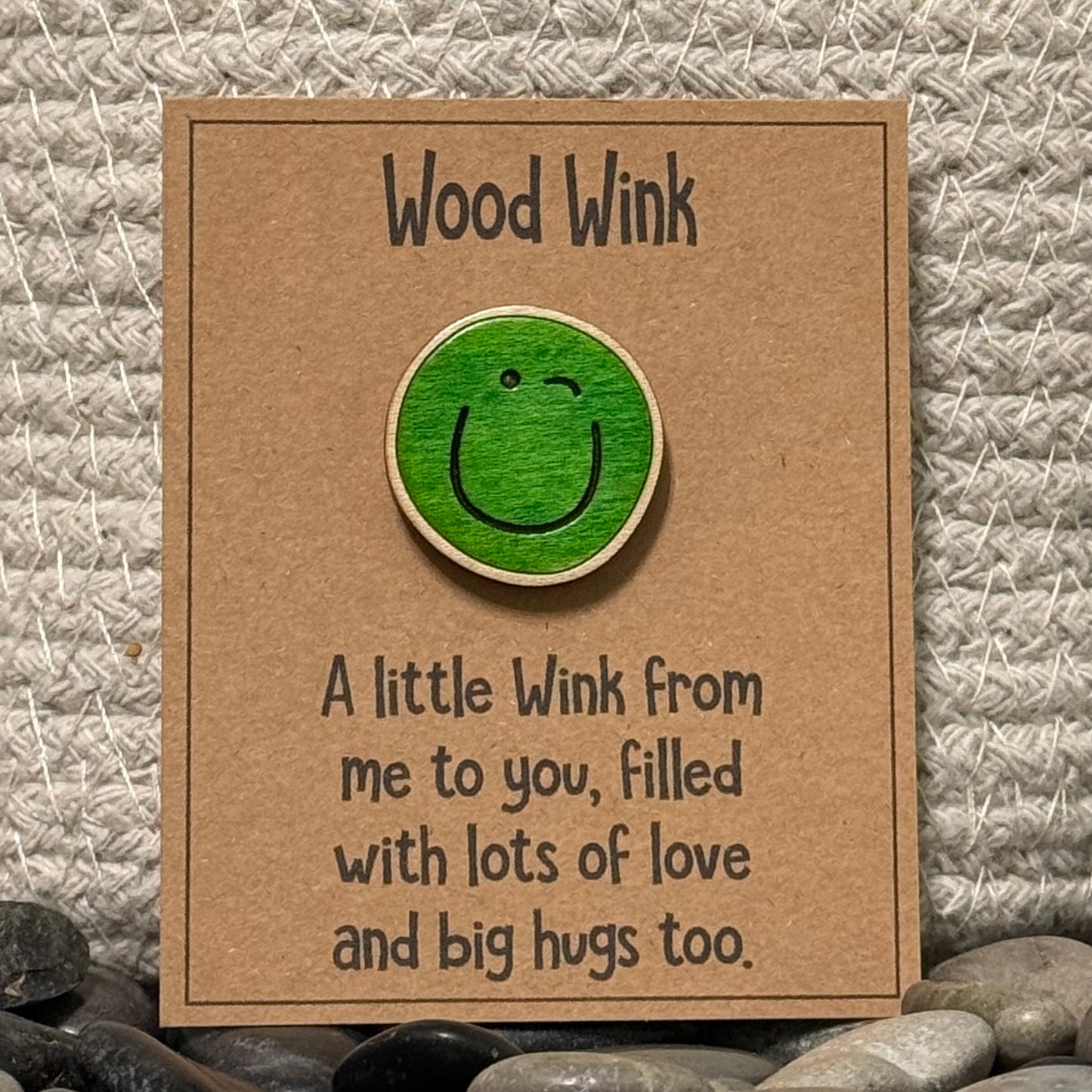 Wood Wink Happy Wink Hug Card