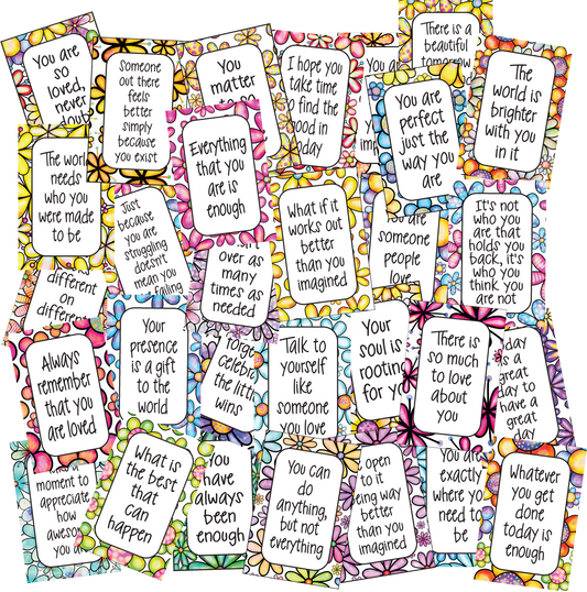 Floral Affirmation Cards - Digital Download