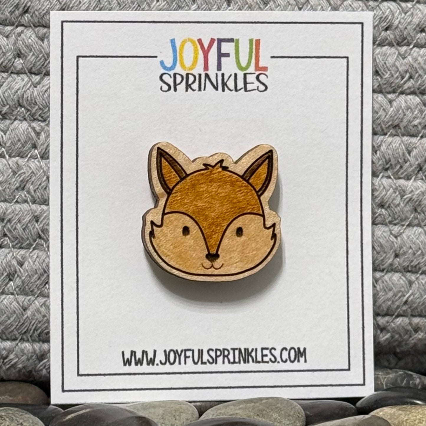 Wood Fox Magnet, Handcrafted
