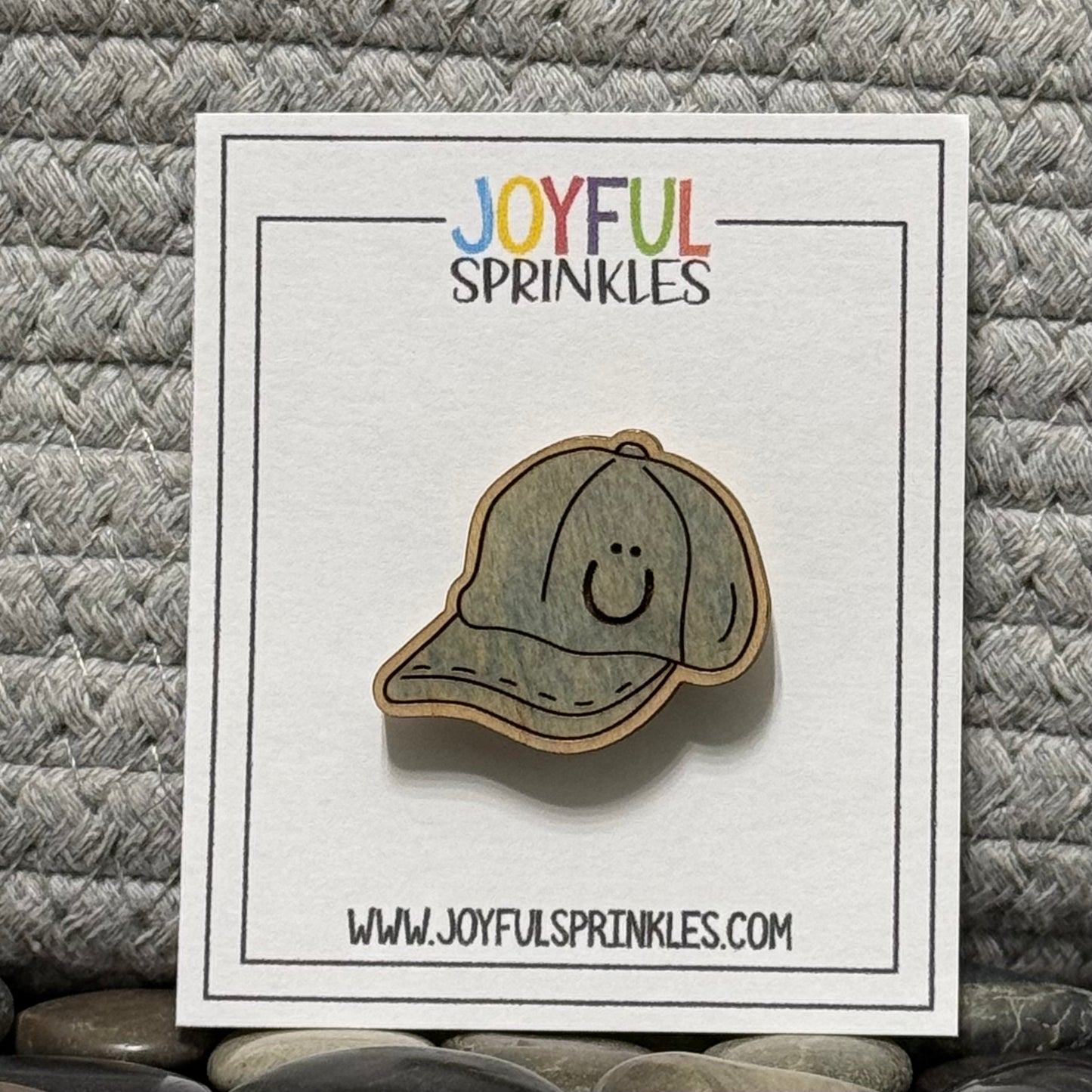 Wood Baseball Hat Cap Magnet, Handcrafted