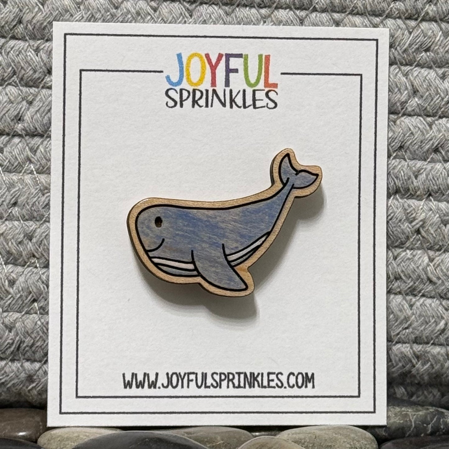Wood Whale Magnet, Handcrafted
