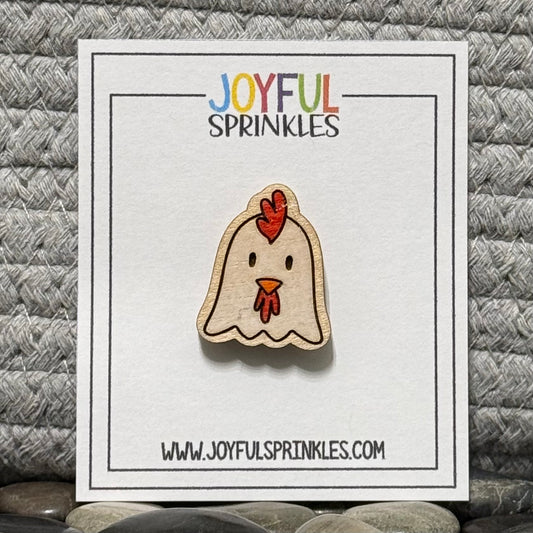 Wood Chicken Magnet, Handcrafted