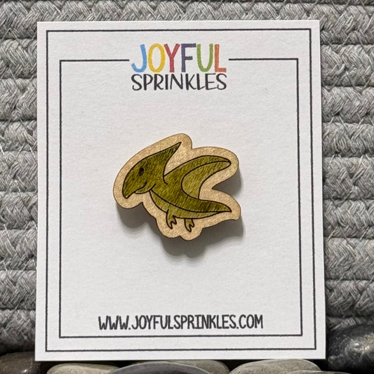 Wood Pterodactyl Magnet, Handcrafted