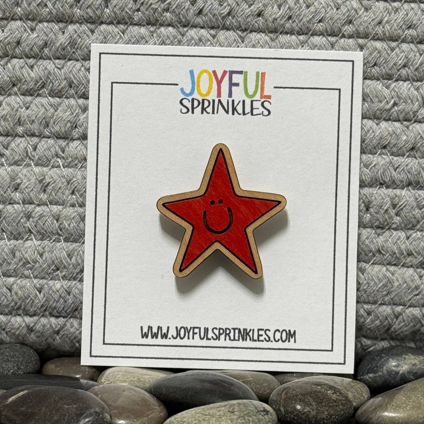Wood Star Magnet, Handcrafted