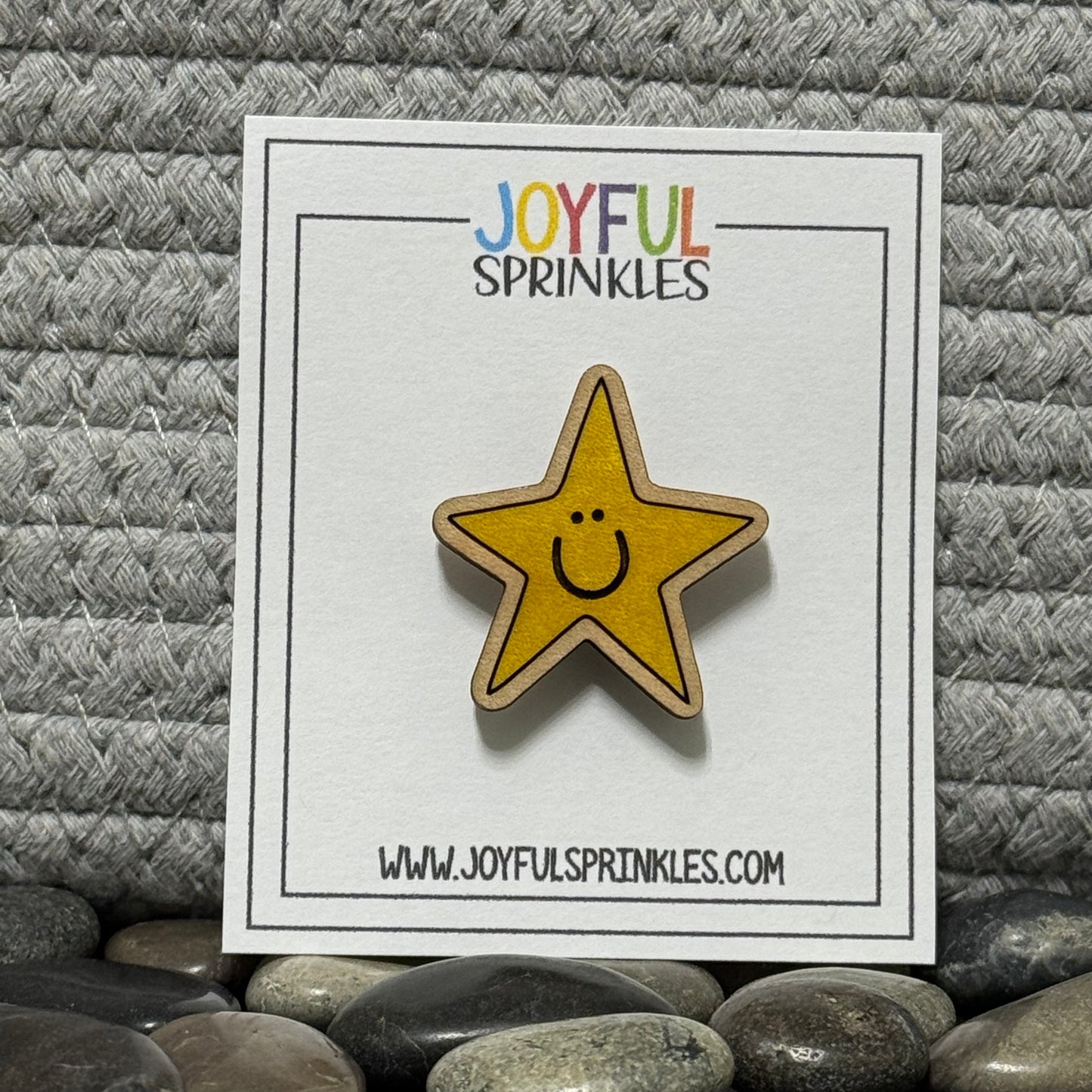 Wood Star Magnet, Handcrafted