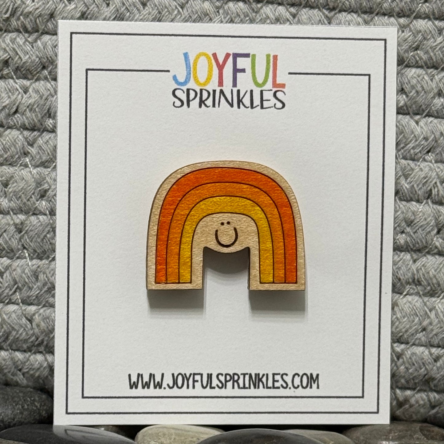 Wood Rainbow Magnet, Handcrafted