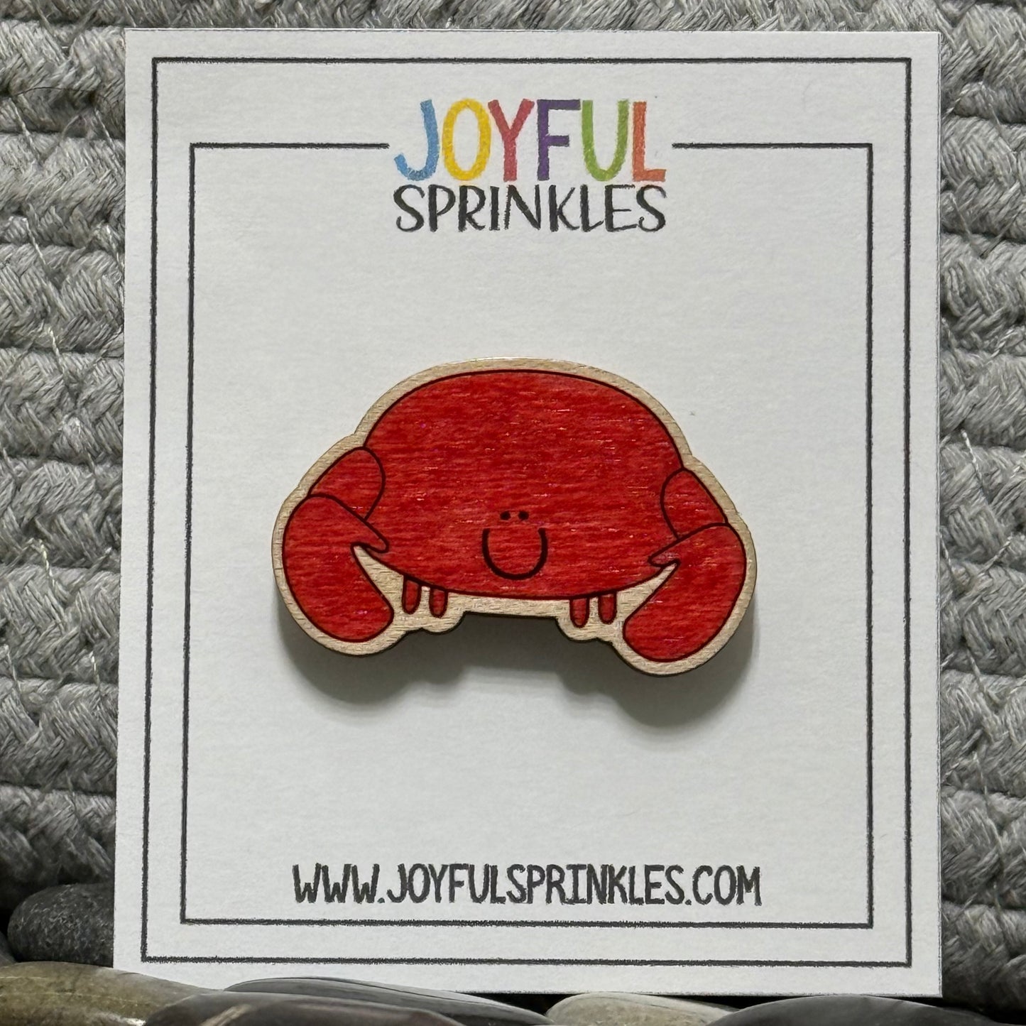 Wood Crab Magnet, Handcrafted
