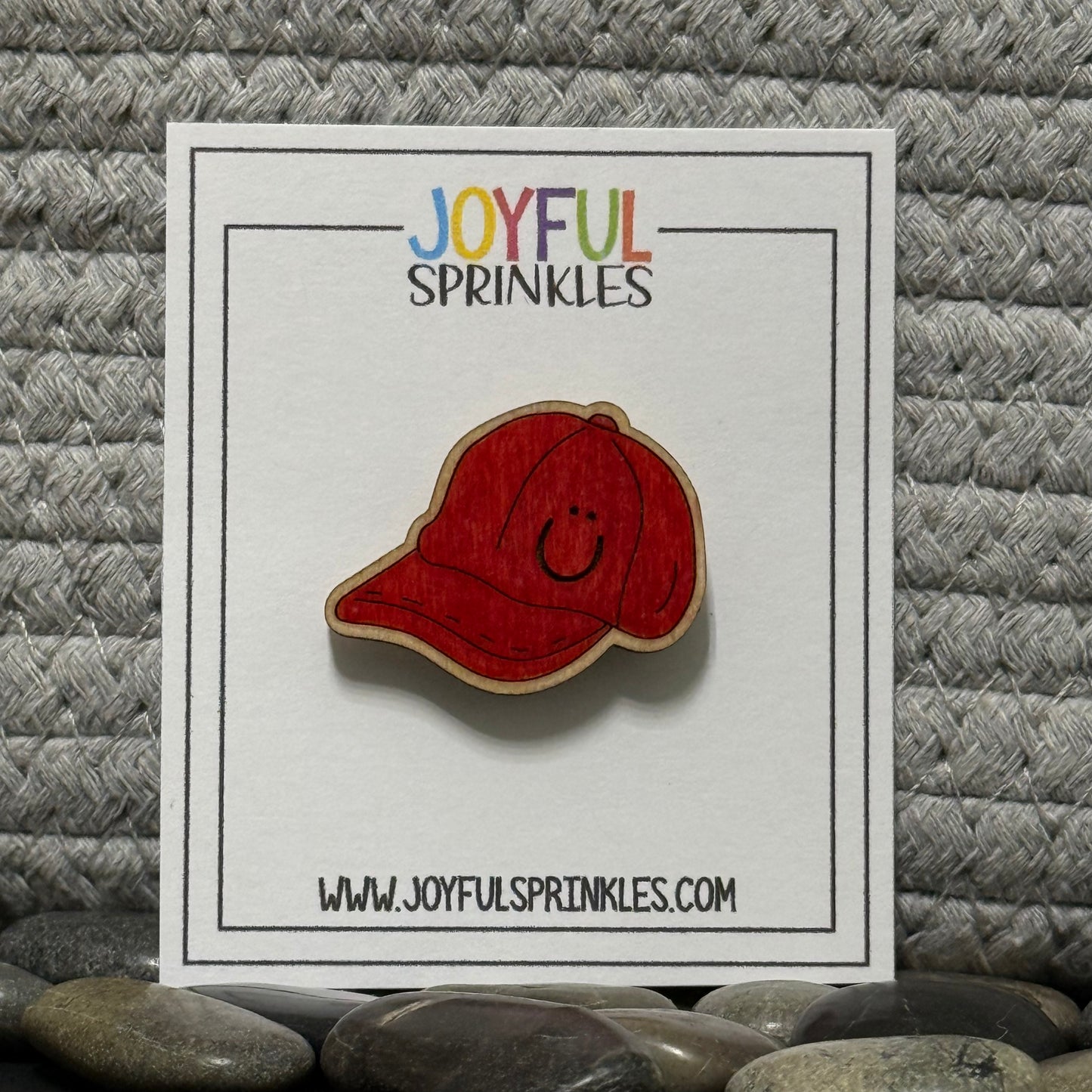 Wood Baseball Hat Cap Magnet, Handcrafted