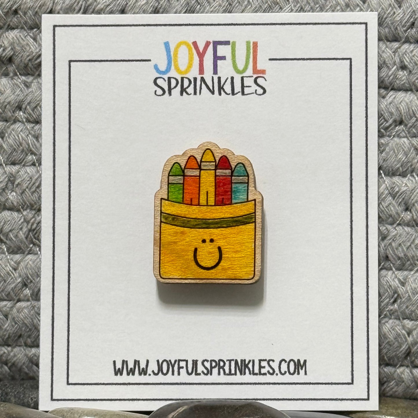 Wood Crayon Box Magnet, Handcrafted