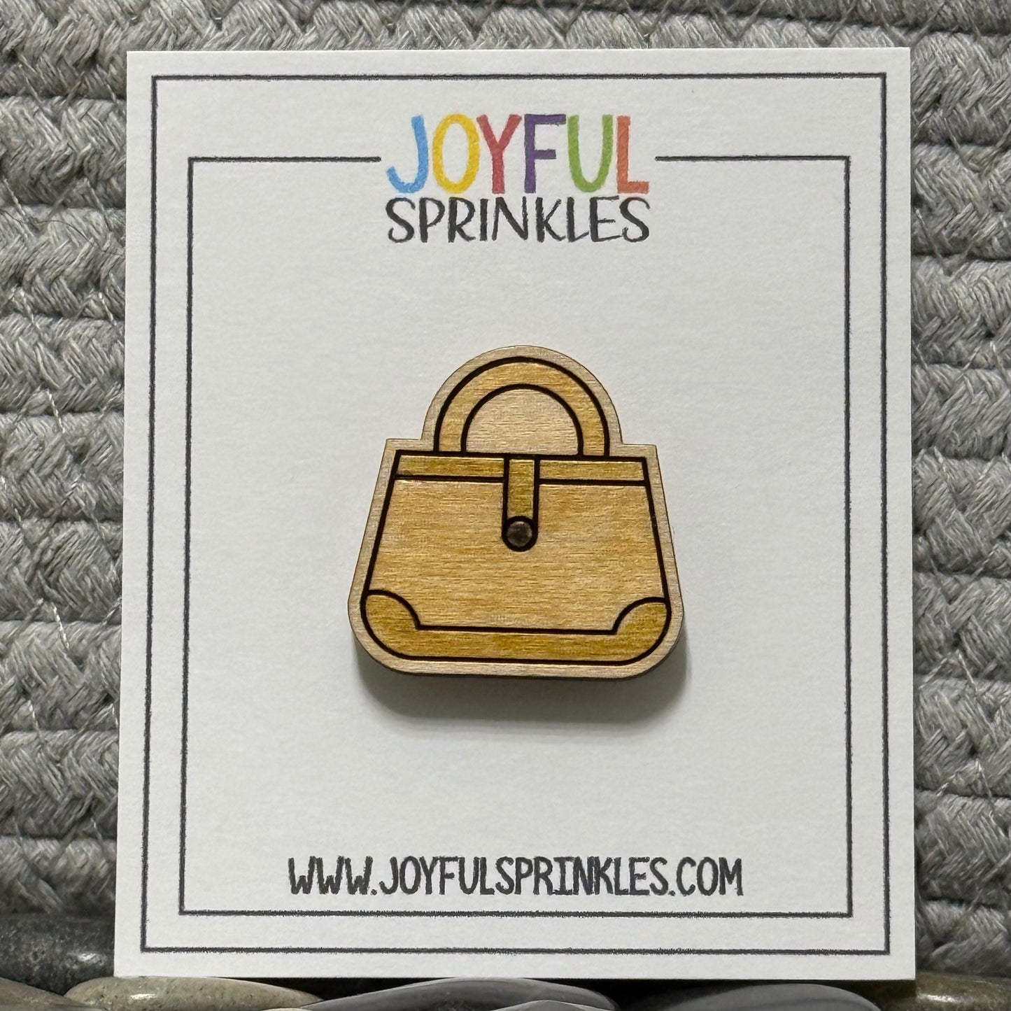 Wood Purse Handbag Magnet, Handcrafted