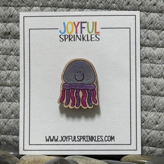 Wood Octopus Magnet, Handcrafted