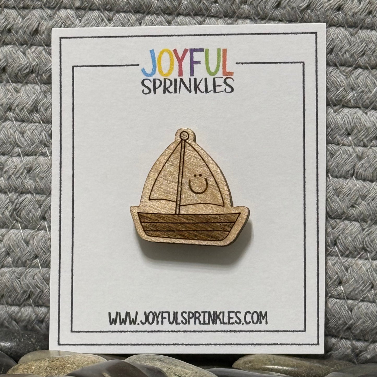 Wood Sailboat Magnet, Handcrafted