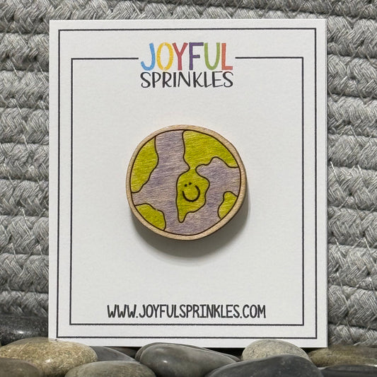 Wood Earth Magnet, Handcrafted