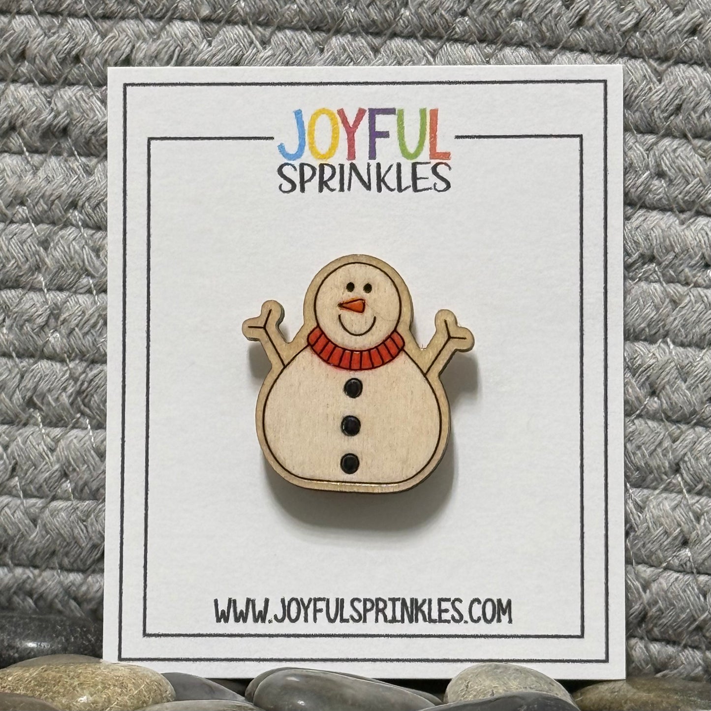 Wood Snowman Magnet, Handcrafted