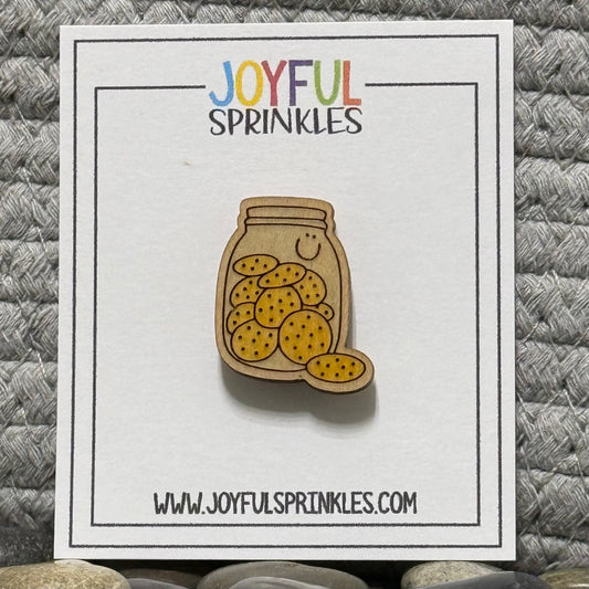 Wood Cookie Jar Magnet, Handcrafted